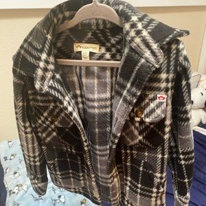 Appaman fleece flannel plaid button shirt shacket 3T